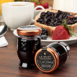 Le Must Deluxe Organic Wild Blueberry Jam, 45 grams, at breakfast